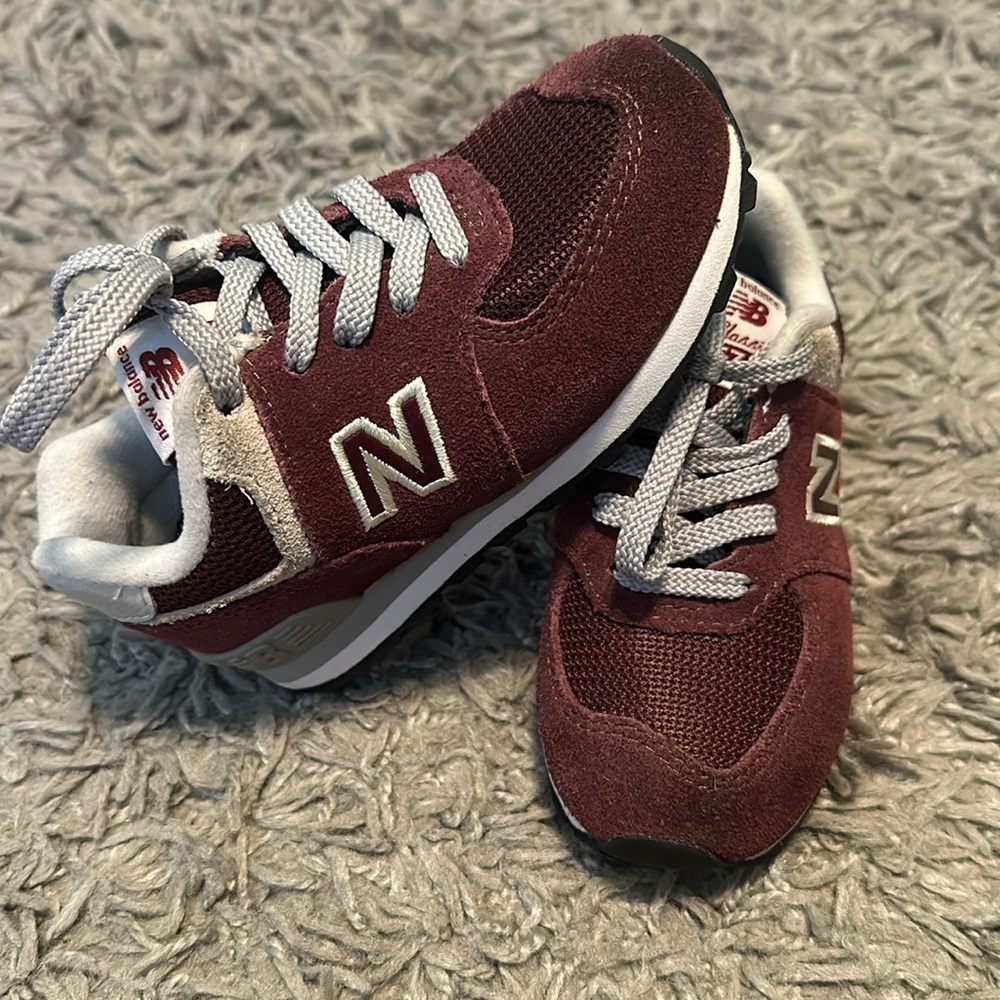 New Balance Burgundy Sneakers (Toddler)